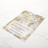エレガントな花の箔押し招待状 箔招待状 (回転した状態)