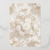 エレガントな花の箔押し招待状 箔招待状 (裏面)