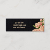 エレガントな花の粋なヴィンテージの名刺 スキニー名刺 (裏面)