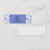 エレガントな花の細い名刺 スキニー名刺 (正面/裏面)