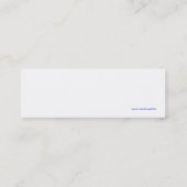 エレガントな花の細い名刺 スキニー名刺 (裏面)