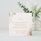 エレガントな花の結婚式のお礼カード サンキューカード (スタンド正面)