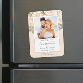 エレガントな花の結婚式の招待状(Save the Date)写真 マグネット