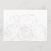エレガントな花の結婚式の明細カード エンクロージャーカード (裏面)