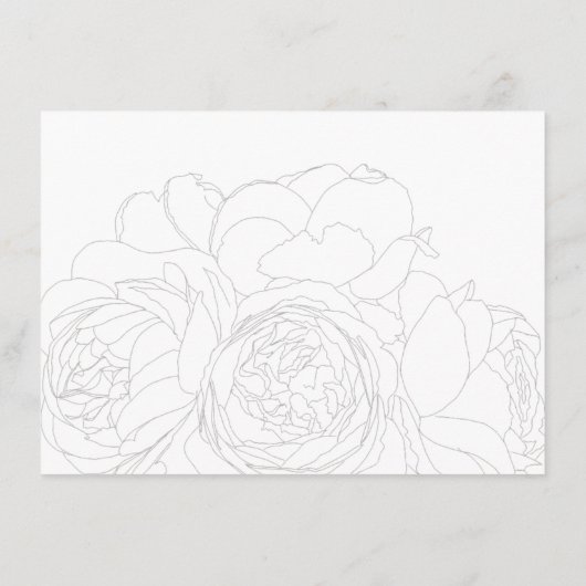 エレガントな花の結婚式の明細カード エンクロージャーカード (裏面)