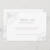 エレガントな花の結婚式の明細カード エンクロージャーカード (正面/裏面)