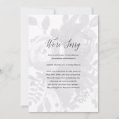 エレガントな花の結婚式延期のお知らせ写真 案内状 (正面)