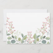 エレガントな花の結婚式招待状カード 招待状 (裏面)