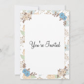 エレガントな花の結婚式招待状 招待状 (裏面)