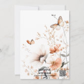 エレガントな花の結婚式招待状 招待状 (裏面)