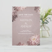 エレガントな花の結婚式 Save the Date カード (スタンド正面)