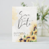 エレガントな花の結婚式 Save The Date ポストカード (スタンド正面)