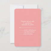 エレガントな花の結婚記念日出欠確認カード 出欠カード (裏面)