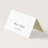 エレガントな花の緑の草木の結婚式のテーブルの座席表 (裏面)