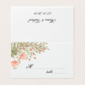 エレガントな花の緑の草木の結婚式のテーブルの座席表 (外部フラット)