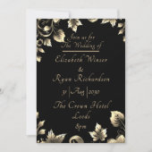 エレガントな花の至福のウェディング招待状 招待状 (正面)