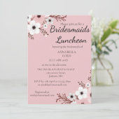 エレガントな花の色のウェディングパーティのランチョン招待状 招待状 (スタンド正面)