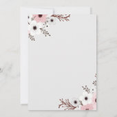 エレガントな花の色打掛のランチョン招待状 招待状 (裏面)