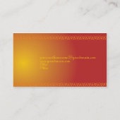 エレガントな花の花の名刺 名刺 (裏面)