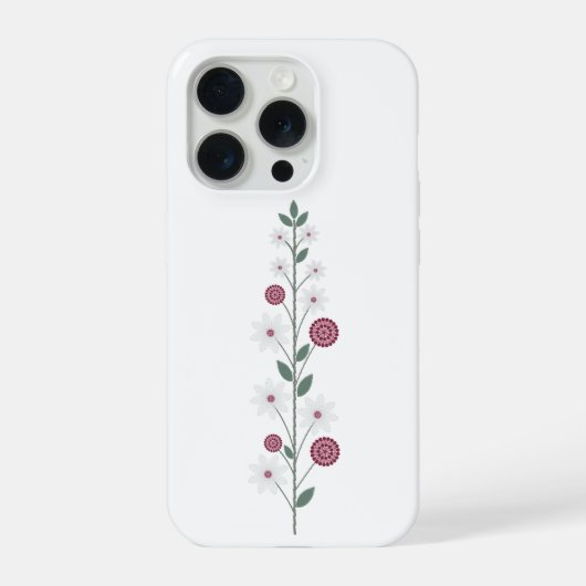 エレガントな花の茎 iPhoneケース (裏面)