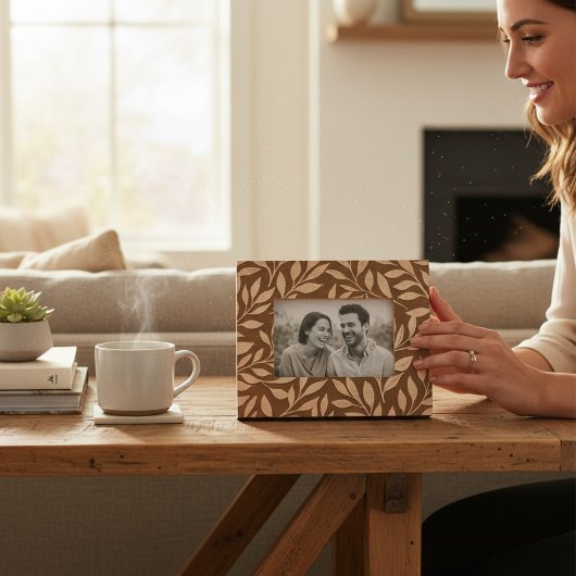 エレガントな花の葉のモダンチック レーザー彫刻フレーム