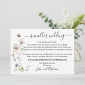 エレガントな花の葉 小規模な結婚式 バーチャル 案内状 (スタンド正面)