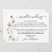 エレガントな花の葉 小規模な結婚式 バーチャル 案内状 (正面/裏面)