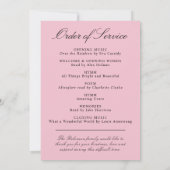 エレガントな花の葬儀式次第プログラム 招待状 (裏面)