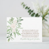 エレガントな花の葬式は死別感謝していしています サンキューカード (スタンド正面)