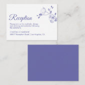 エレガントな花の蘭 現代のパープルブルーの受付案内 エンクロージャーカード (正面/裏面)