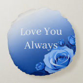 エレガントな花の記念品 - パーソナライズされたロマンチック  ラウンドクッション (裏面)