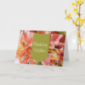 エレガントな花の誕生日 カード (黄色い花)