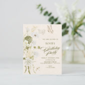 エレガントな花の誕生日 招待状 (スタンド正面)
