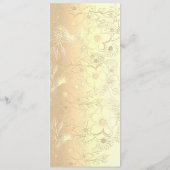 エレガントな花の赤い結婚式のメニュー メニュー (裏面)