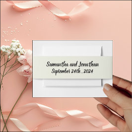 エレガントな花の輪 水彩 招待状ベリーバンド