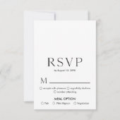 エレガントな花の返信カード | 結婚式の返信カード 出欠カード (裏面)