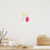 エレガントな花の追悼 葬儀詩 サイン (キッチン)