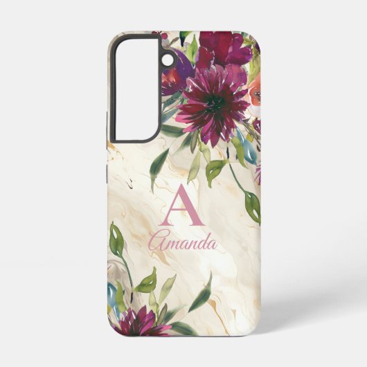 エレガントな花の野の花 SAMSUNG GALAXYケース (裏面)