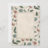 エレガントな花の野生の花の結婚式の招待状 招待状 (裏面)