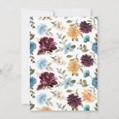 エレガントな花の飾りが施されたパンプキン | 秋のベイビーシャワー (裏面)