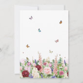 エレガントな花の30歳誕生日パーティー 招待状 (裏面)