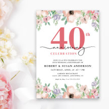 エレガントな花の40周年結婚記念日