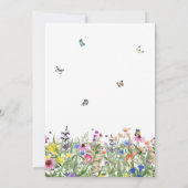 エレガントな花の40歳の誕生日パーティー 招待状 (裏面)