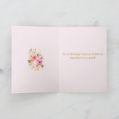 エレガントな花の60歳の誕生日カード カード (内部)