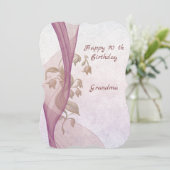 エレガントな花の70歳の誕生日カード (スタンド正面)