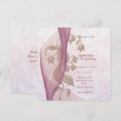 エレガントな花の70歳の誕生日招待カード 招待状 (正面/裏面)