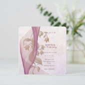 エレガントな花の70歳の誕生日招待カード 招待状 (スタンド正面)