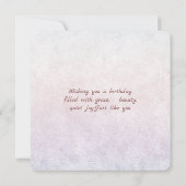 エレガントな花の70歳の誕生日招待カード 招待状 (裏面)