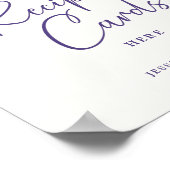 エレガントな花の ブライダルシャワーレシピ カード ポスター (角)