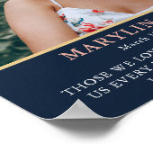 エレガントな花の「追悼」葬儀・葬式・メモリアル ポスター (角)